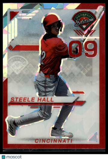 2025 Panini Prospect Edition Steele Hall #185 Holo Prospect Ticket - Red Ice