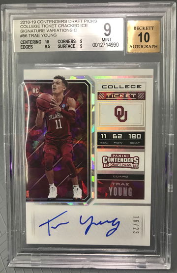2018 contenders draft picks college ticket cracked ice signature variations Trae young 16/23 bgs 10 ship from HK