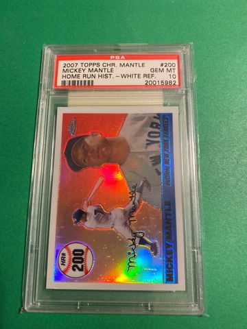 2007 Topps Chrome Mickey Mantle White Reflactor 