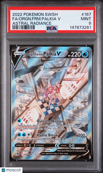 2022 Pokemon Sword & Shield Astral Radiance Origin Forme Palkia V Astral Radiance Fa PSA 9 #167