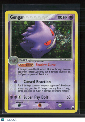 2008 EX Legend Maker Gengar Holo Rare #5/92