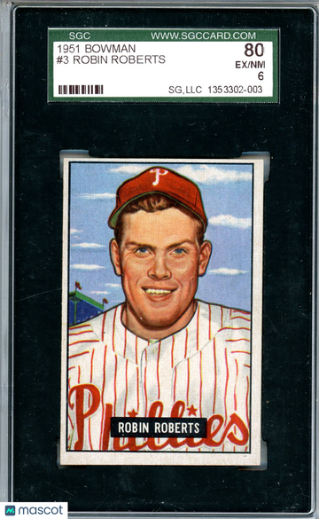 1951 Bowman Robin Roberts #3 SGC 6