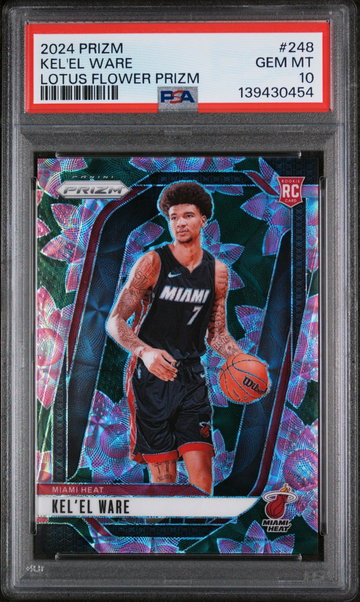 2024 Panini Prizm Lotus Flower Prizm Kel'El Ware #248 /18 PSA 10