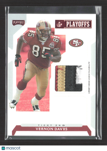 2007 Playoff Vernon Davis #B-6 Authentic Event-Worn Jersey