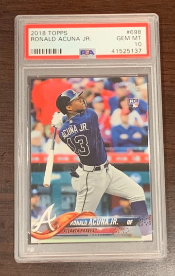2018 Topps Ronald Acuna Jr. Bat Down PSA 10