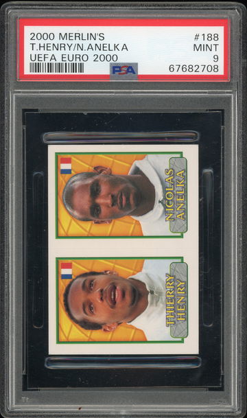 2000 Merlin's UEFA Euro 2000 Thierry Henry Anelka #188 PSA 9 POP 1 None Higher