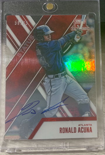 2017 Panini Elite Extra Edition Ronald Acuna Jr AUTO /75