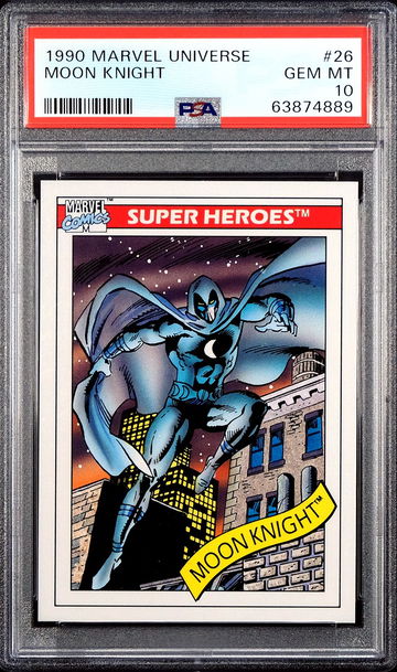 1990 Marvel Universe MOON KNIGHT #26 🔥 Super Heroes Card 🔥 PSA 10 - GEM MINT