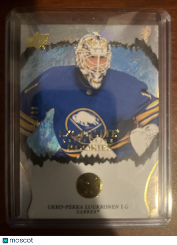 2021-22 Upper Deck Ice Ukko-Pekka Luukkonen #R-21 Exquisite Rookies Blue /99 Short Print Parallel/Variety Rookie Insert