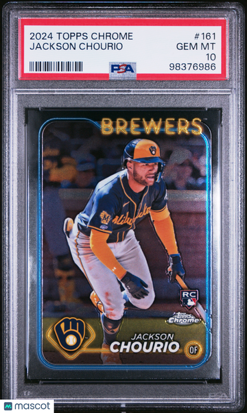 2024 Topps Chrome Jackson Chourio #161 Rookie PSA 10