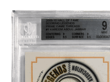 2009 Hall of Fame Scoring Legends Game Threads Prime Kareem Abdul-Jabbar #1 BGS 9
