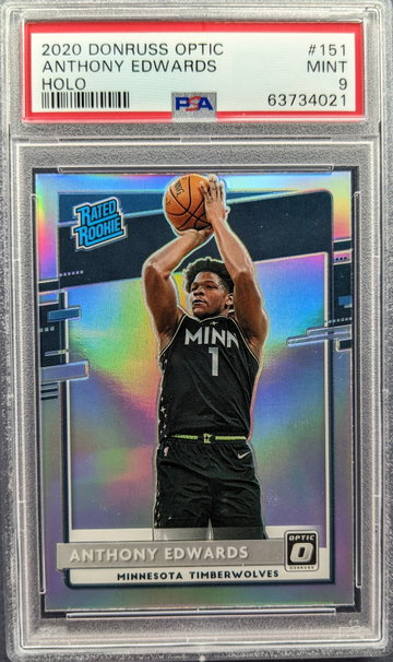 2020 Optic Anthony Edwards Holo RC Rookie SP PSA 9 