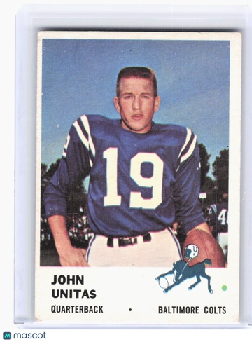 Fleer 1961 Fleer Football—John Unitas #30 —Very Good