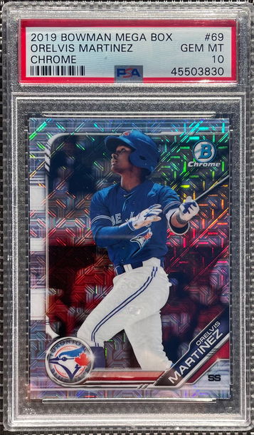2019 Bowman Chrome Mega Box Orelvis Martinez PSA 10