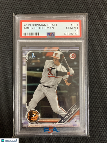 2019 Bowman Draft Adley Rutschman #BD1 PSA 10