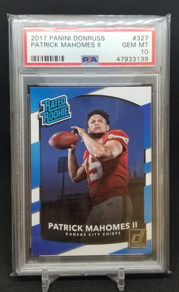 Patrick Mahomes 2017 Donruss rated rookie psa 10