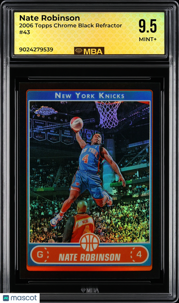 2006 Topps Chrome Nate Robinson #43 Black Refractor MBA 9.5