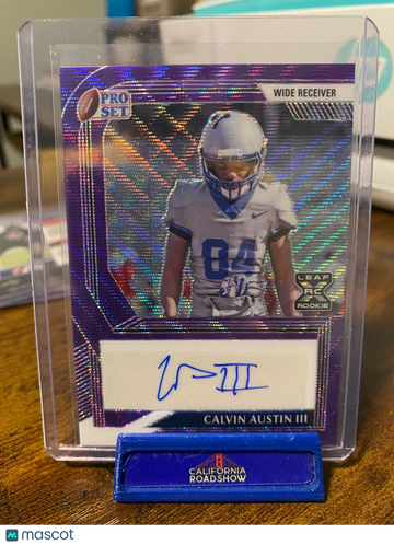 2022 Pro Set Calvin Austin III #PA-CA1 Parallel/Variety Leaf
