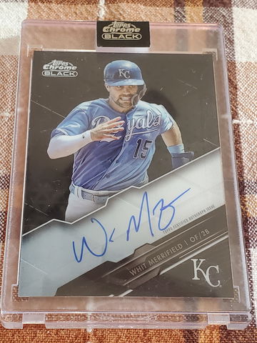 2020 Topps Chrome Black Whit Merrifield Auto
