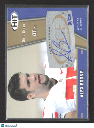 2009 SAGE HIT Alex Boone #A75 /250