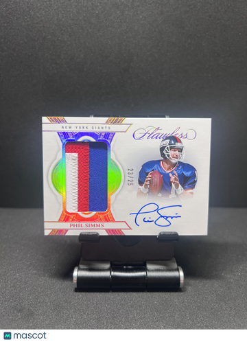 2025 FLAWLESS PHIL SIMMS PATCH AUTO /25 3 COLOR