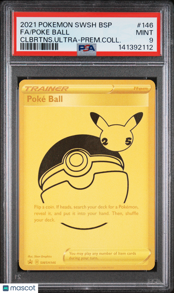 2021 Pokemon Swsh Black Star Promo Poke Ball Clbrtns.Ultra-Prem.Coll. Fa PSA 9 #146