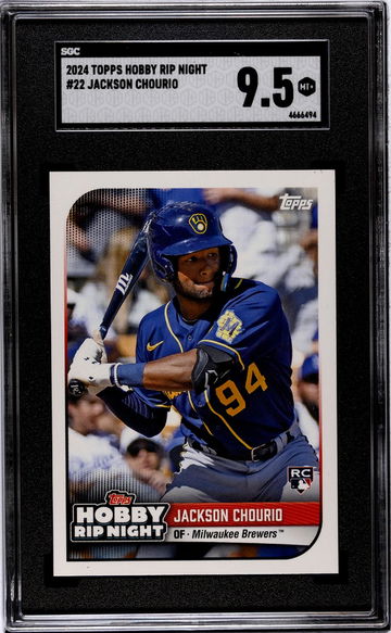 2024 Topps Hobby Rip Night Jackson Chourio #22 RC SGC 9.5
