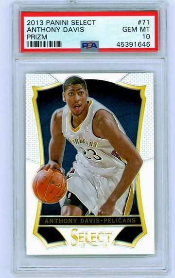 ANTHONY DAVIS 2013-14 Panini Select Prizm SILVER Refractor PSA 10 Gem Mint POP 7