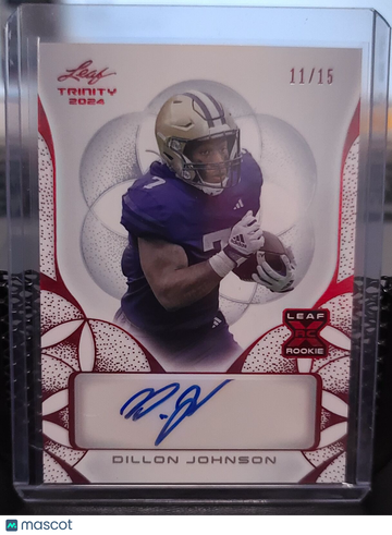 2024 Leaf Trinity Dillon Johnson #Ba-DJ1 RC,AU,SN,/15