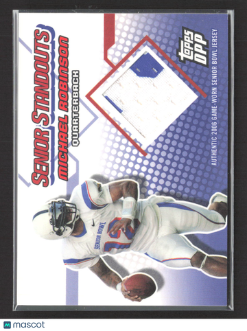 2006 Topps Draft Picks & Prospects Senior Standouts Michael Robinson #SS-MR Authentic 2006 Game-Worn Senior Bowl Jersey