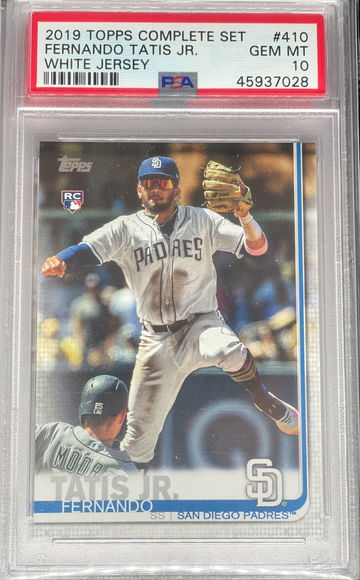 PSA 10 2019 Topps Complete Set Fernando Tatis Jr White Jersey #410
