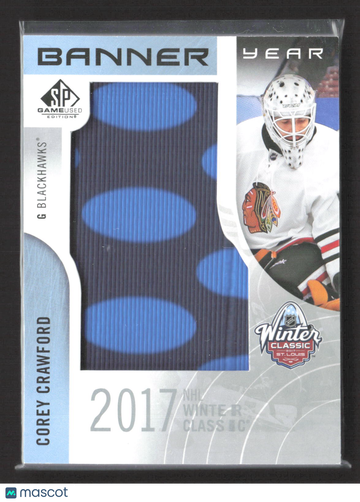 2018 Upper Deck SP Game Used Banner Year Corey Crawford #BWC-CC Banner Relic