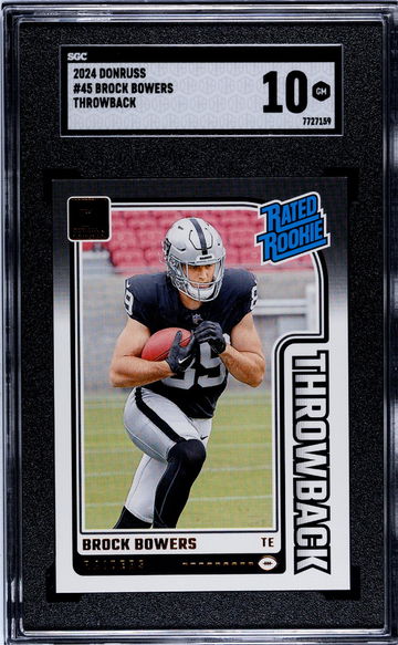2024 Donruss #45 Brock Bowers Throwback SGC 10