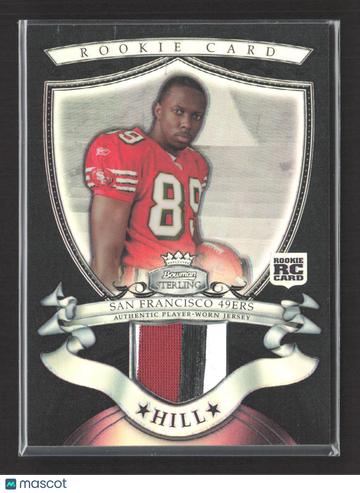 2007 Bowman Sterling Jason Hill #BSRR-JH Refractor 25/25 RC Authentic Player-Worn Jersey