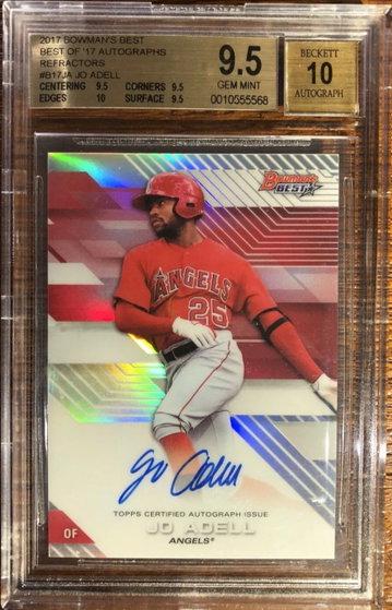 Jo Adell 2017 Bowman’s Best Refractor Auto BGS 9.5/10