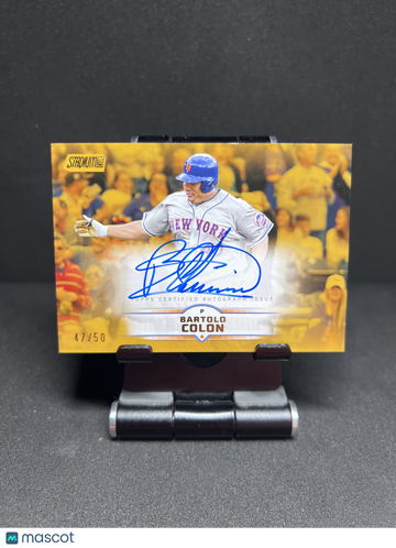 2025 STADIUM CLUB BARTOLO COLON GOLD AUTO /50 HOME RUN