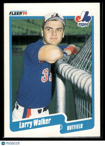 1990 Fleer Larry Walker #363 RC