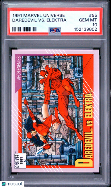 1991 Marvel Universe Daredevil VS. Elektra #95 PSA 10
