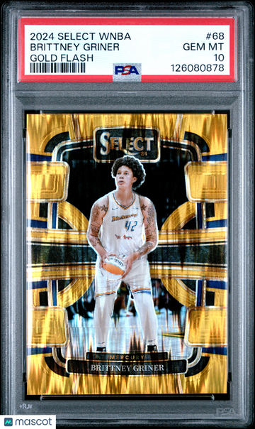 2024 Panini Select WNBA Brittney Griner #68 Gold Flash Short Print Nicely Centered Mint Parallel/Variety Highest Pop Bas