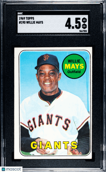 1969 Topps Willie Mays #190 SGC 4.5