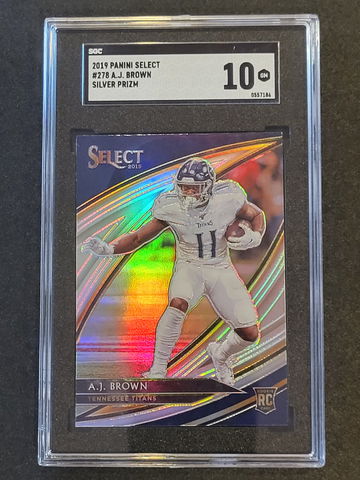 2019 Select AJ BROWN Field Level Silver Prizm Rookie #278 RC SGC 10 Gem Mint