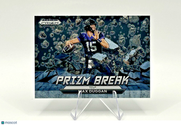 2023 Panini Prizm Draft Picks Max Duggan PB-20 Base Rookie Insert TCU Horned Frogs Football Card