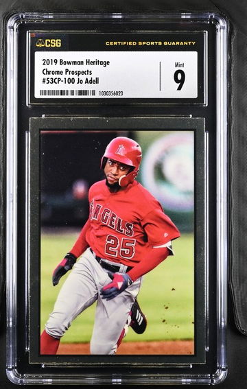 2019 Bowman Heritage Chrome Jo Adell CSG 9 MINT