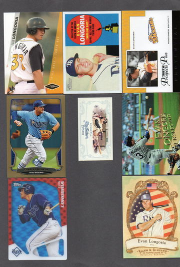 Evan Longoria Baseball Card Lot (54) - RC Rookie, Inserts, Nice Variety