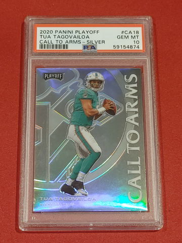 2020 Playoff Silver Call To Arms Miami Dolphins Tua Tagovailoa Rookie 