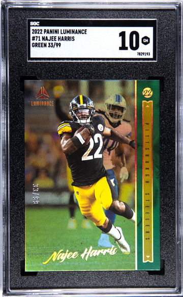 2022 Panini Luminance Green Najee Harris #71 /99 SGC 10
