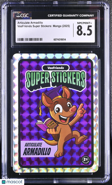 2025 VeeFriends Super Stickers Manga Series Articulate Armadillo CGC 8.5