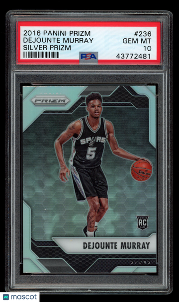 2016-17 Panini Prizm Dejounte Murray #236 Silver Rookie PSA 10