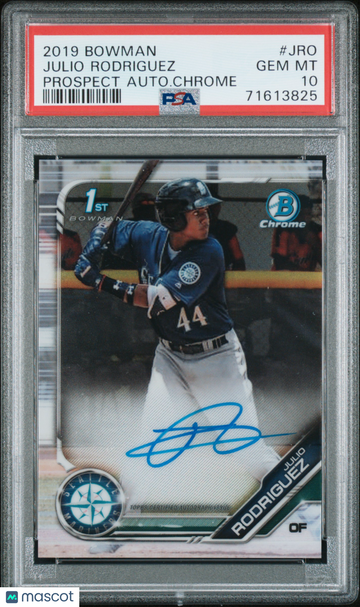2019 Bowman Prospect Autographs Chrome Julio Rodriguez Auto Rookie PSA 10