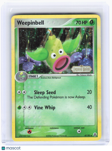 Legend Maker Weepinbell Reverse Holo Uncommon (Lightly Played) #47/92